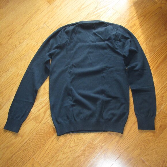 Men's Simons Le 31 Navy Blue Cotton Blend V-neck Sweater Size XS - Picture 2 of 4